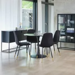 JYSK Internal Matbord RINGSTED Ø100 Svart Ask -Sovrum Rea 128715 4