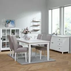 Vitrinskåp NORDBY 2 Dörrar Vit -Sovrum Rea 128724 1