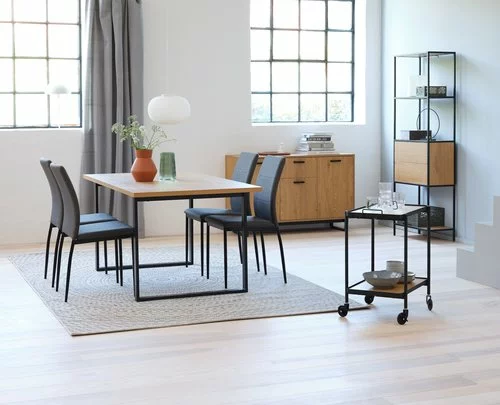 JYSK Internal Skänk AABENRAA 3 Dörrar Ek/svart 4 JYSK Internal Skänk AABENRAA 3 Dörrar Ek/svart - Bild 2