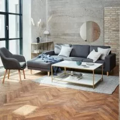 Avlastningsbord PANDRUP 30x110 Vit/guld -Sovrum Rea 128752 3