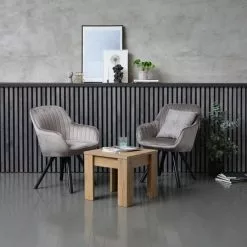 JYSK Internal Fåtölj ONSEVIG Sammet Grå/svart 22 JYSK Internal Fåtölj ONSEVIG Sammet Grå/svart -Sovrum Rea 128810