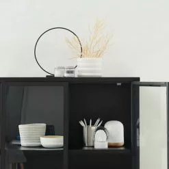 JYSK Internal Vitrinskåp VIRUM 2 Dörrar Svart 74 JYSK Internal Vitrinskåp VIRUM 2 Dörrar Svart -Sovrum Rea 130956