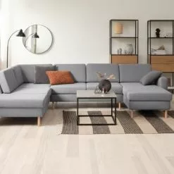 Hörnsoffa SVALBARD Vänster Ljusgrå -Sovrum Rea 131017