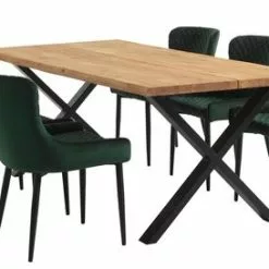 Matstol PEBRINGE Sammet Grön/svart -Sovrum Rea 131828