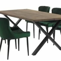Matstol PEBRINGE Sammet Grön/svart -Sovrum Rea 131834