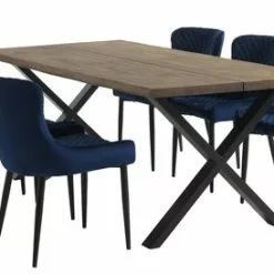 JYSK Internal Matstol PEBRINGE Sammet Blå/svart 18 JYSK Internal Matstol PEBRINGE Sammet Blå/svart -Sovrum Rea 131837