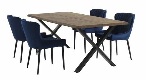 JYSK Internal Matstol PEBRINGE Sammet Blå/svart 9 JYSK Internal Matstol PEBRINGE Sammet Blå/svart - Bild 7