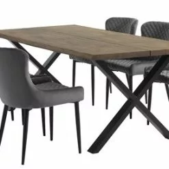 Matstol PEBRINGE Sammet Grå/svart -Sovrum Rea 131840