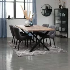 Matstol PEBRINGE Sammet Grå/svart -Sovrum Rea 131842