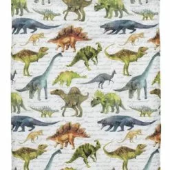 KRONBORG Junior Påslakanset DINO 115x135 Vit/grön