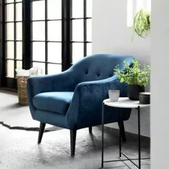 Fåtölj EGEDAL Sammet Mörkblå 8 Fåtölj EGEDAL Sammet Mörkblå -Sovrum Rea 132256