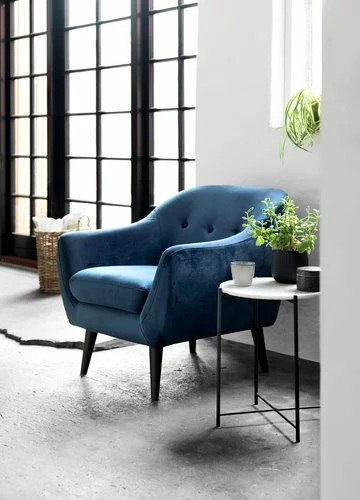 Fåtölj EGEDAL Sammet Mörkblå 5 Fåtölj EGEDAL Sammet Mörkblå - Bild 3