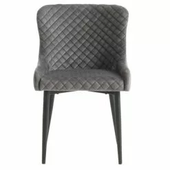 Matstol PEBRINGE Sammet Grå/svart -Sovrum Rea 132326