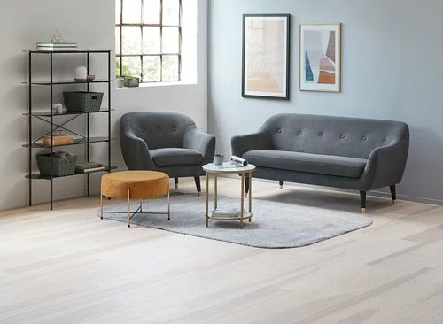 Puff PADBORG Ø62 Curryfärgad Sammet/guld 8 Puff PADBORG Ø62 Curryfärgad Sammet/guld - Bild 6