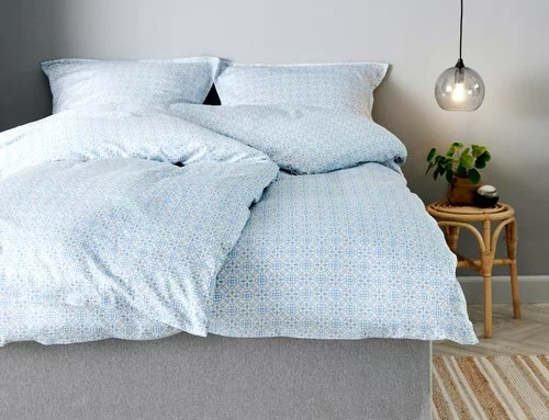 KRONBORG Påslakanset TINA Satin 150x210 Blå 5 KRONBORG Påslakanset TINA Satin 150x210 Blå - Bild 3