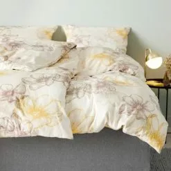 JYSK Påslakanset BELMA Satin 150x210 Sand -Sovrum Rea 148113