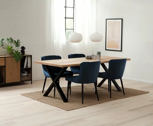 JYSK Internal Matstol PEBRINGE Sammet Blå/svart 13 JYSK Internal Matstol PEBRINGE Sammet Blå/svart - Bild 11