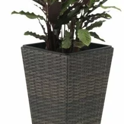 Trädgårdskruka BLOMMOR B31xL31xH50 Brun