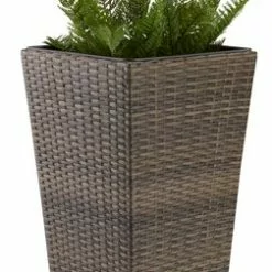 Trädgårdskruka BLOMMOR B36xL36xH70 Brun