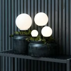 Solcellslampa SOL Ø25xH61 Vit -Sovrum Rea 149783