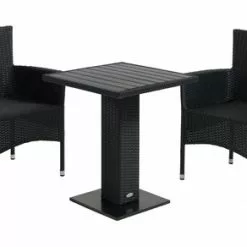 JUTLANDIA THY L60 Bord Svart + 2 AIDT Stol Svart 5 JUTLANDIA THY L60 Bord Svart + 2 AIDT Stol Svart -Sovrum Rea 150034 1