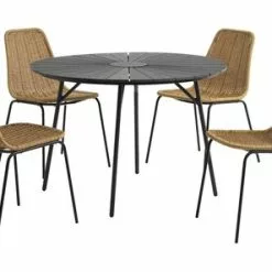 JUTLANDIA Bord RANGSTRUP Ø110 Svart/svart -Sovrum Rea 150051