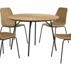 JUTLANDIA Bord RANGSTRUP Ø110 Natur/svart 13 JUTLANDIA Bord RANGSTRUP Ø110 Natur/svart -Sovrum Rea 150064