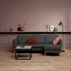 Schäslongsoffa AARHUS Höger Mörkgrå -Sovrum Rea 150561