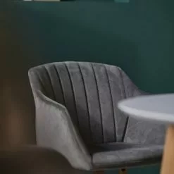 Matstol ADSLEV Sammet Grå -Sovrum Rea 150592