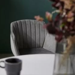 Matstol ADSLEV Sammet Grå -Sovrum Rea 150593