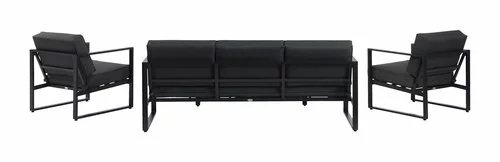 JUTLANDIA Loungeset VONGE 5-sits Snabbtorkande Svart 8 JUTLANDIA Loungeset VONGE 5-sits Snabbtorkande Svart - Bild 6