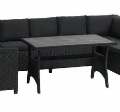 Loungeset ULLEHUSE 9-sits Förvaring Svart -Sovrum Rea 151153