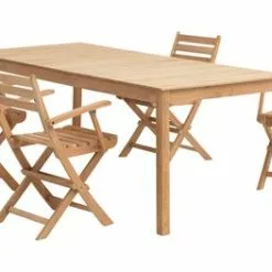 JUTLANDIA VESTERHAVET L210 Bord Teak + 4 VESTERHAVET Klappstol Teak 12 JUTLANDIA VESTERHAVET L210 Bord Teak + 4 VESTERHAVET Klappstol Teak -Sovrum Rea 151263 1