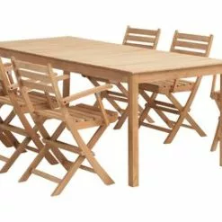 JUTLANDIA VESTERHAVET L210 Bord Teak + 4 VESTERHAVET Klappstol Teak 13 JUTLANDIA VESTERHAVET L210 Bord Teak + 4 VESTERHAVET Klappstol Teak -Sovrum Rea 151265