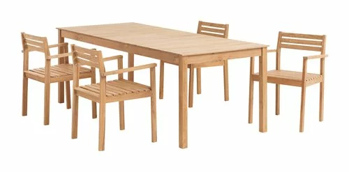 JUTLANDIA VESTERHAVET L210 Bord Teak + 4 VESTERHAVET Stol Teak 5 JUTLANDIA VESTERHAVET L210 Bord Teak + 4 VESTERHAVET Stol Teak - Bild 3