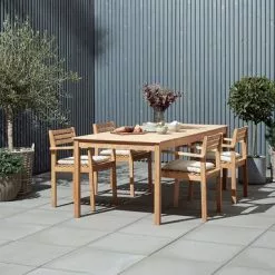 JUTLANDIA VESTERHAVET L210 Bord Teak + 4 VESTERHAVET Stol Teak 15 JUTLANDIA VESTERHAVET L210 Bord Teak + 4 VESTERHAVET Stol Teak -Sovrum Rea 151471