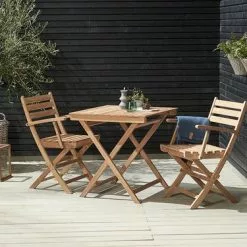 JUTLANDIA Klaffbord VESTERHAVET B70xL70 Teak -Sovrum Rea 151479