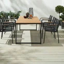 DAGSVAD L190 Bord Natur + 4 NABE Stol Svart 7 DAGSVAD L190 Bord Natur + 4 NABE Stol Svart -Sovrum Rea 151504