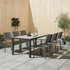 JUTLANDIA Bord MAMRELUND B90xL195 Grå -Sovrum Rea 153409