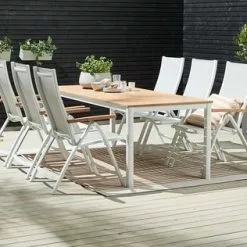 JUTLANDIA RAMTEN L206 Bord Hårdträ + 4 SLITE Positionsstol Vit 13 JUTLANDIA RAMTEN L206 Bord Hårdträ + 4 SLITE Positionsstol Vit -Sovrum Rea 155411 1