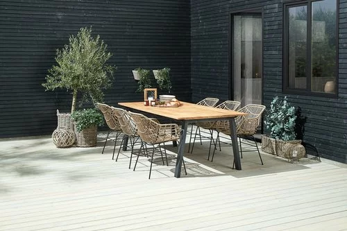 JUTLANDIA BARSMARK L210 Bord Teak + 4 ILDERHUSE Stol Natur 8 JUTLANDIA BARSMARK L210 Bord Teak + 4 ILDERHUSE Stol Natur - Bild 6