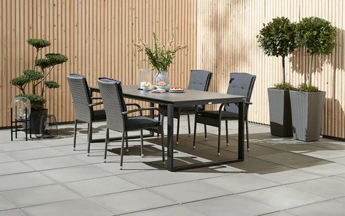 JUTLANDIA Dyna Hög Stolsrygg GUDHJEM Mörkgrå 4 JUTLANDIA Dyna Hög Stolsrygg GUDHJEM Mörkgrå - Bild 2