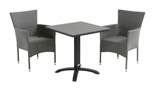 JUTLANDIA Cafébord HOBRO B70xL70 Grå 4 JUTLANDIA Cafébord HOBRO B70xL70 Grå - Bild 2