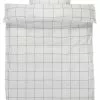 Basic Påslakanset CRISTA 150x210 Vit/svart