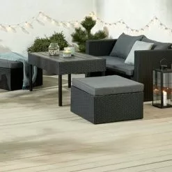 Loungeset TANE 4-sits 3-i-1 Svart 17 Loungeset TANE 4-sits 3-i-1 Svart -Sovrum Rea 158052
