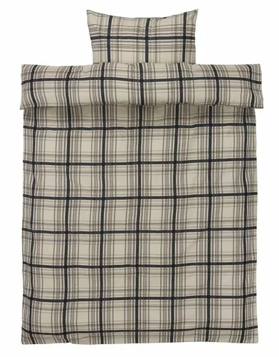 JYSK Påslakanset BRITT Flannel 150x210 Sand/blå 3 JYSK Påslakanset BRITT Flannel 150x210 Sand/blå