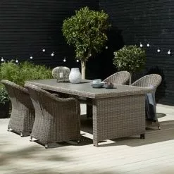 JUTLANDIA GAMMELBY L225 Bord Grå + 4 GAMMELBY Stol Grå