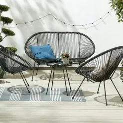 Loungesoffa UBBERUP 2-sits Svart -Sovrum Rea 160308