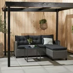 Loungesoffa MORA M/schäslong 3-sits Grå 7 Loungesoffa MORA M/schäslong 3-sits Grå -Sovrum Rea 160360