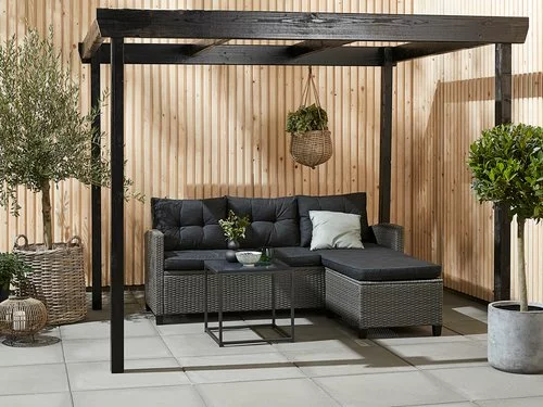 Loungesoffa MORA M/schäslong 3-sits Grå 4 Loungesoffa MORA M/schäslong 3-sits Grå - Bild 2